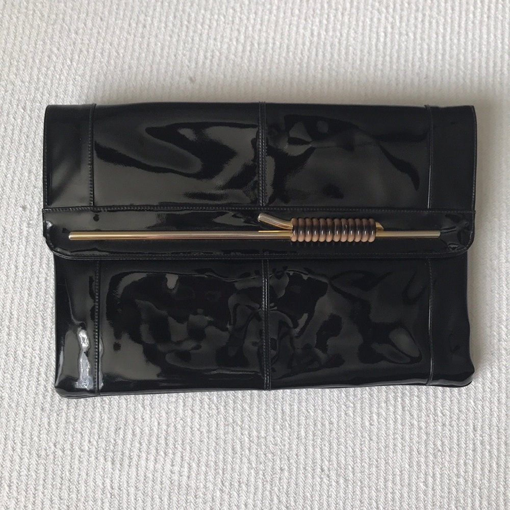 Vintage Lou Taylor clutch, mirror & gold hardware - Picture 5 of 8